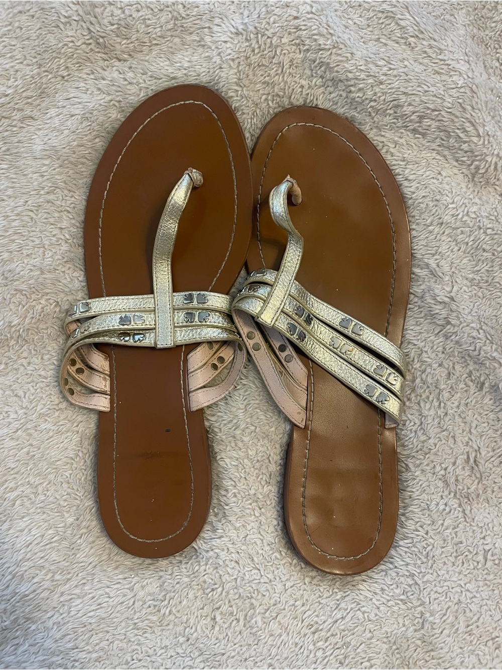 Metallic Kate spade Gold Strappy Women's Sandals